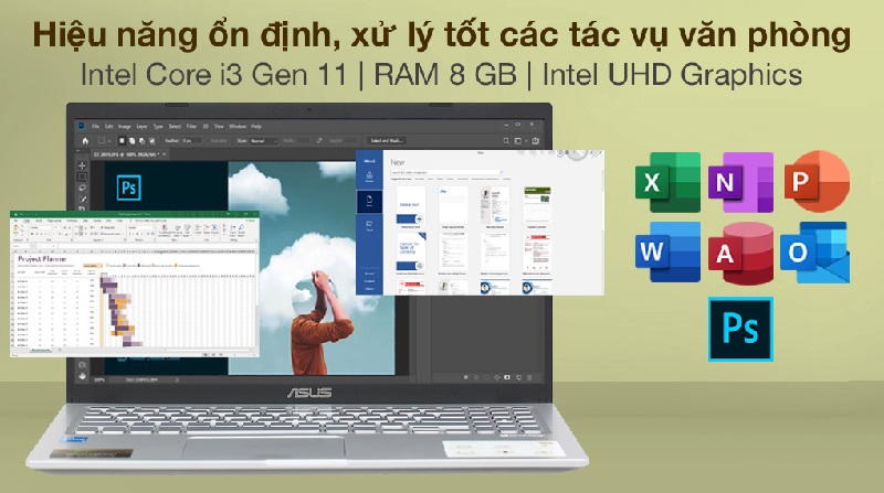 Laptop Asus Vivobook X515EA i3: Lựa chọn giá rẻ không thể bỏ lỡ dành cho sinh viên, văn phòng
