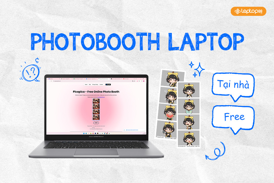 Mẹo chụp photobooth laptop cực xinh, không tốn một xu!