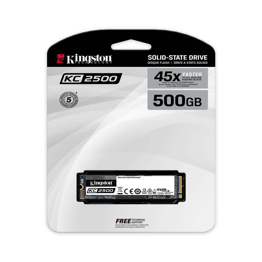 Ổ cứng SSD 500GB NVMe Kingston KC2500 SKC2500M8 - Hàng Chính Hãng0