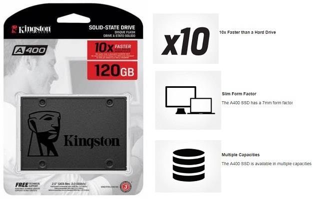 Ổ cứng SSD 240GB 2.5 Inch Kingston A400 / SA400 - Hàng Chính Hãng2