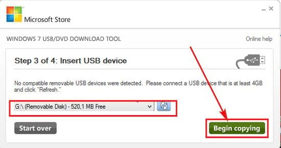 Windows 7 USB Download Tool
